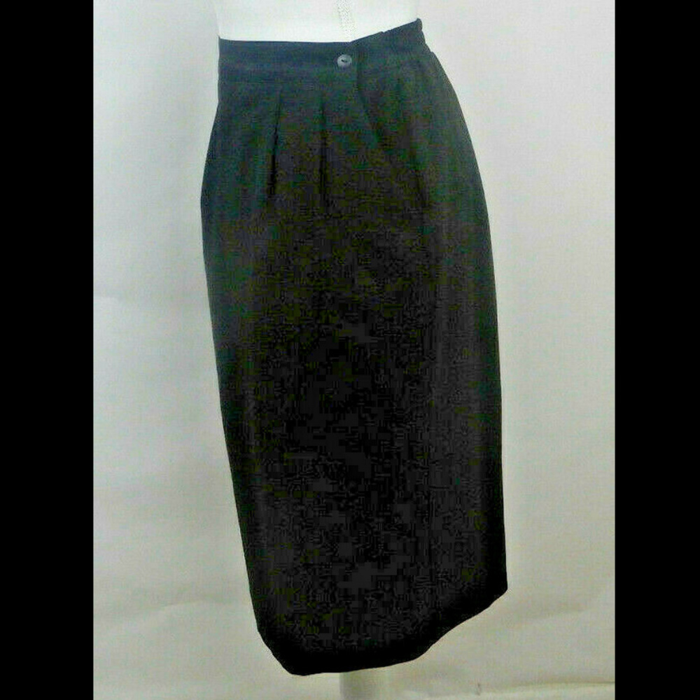 Willow Ridge Black Pleasted Side Button Skirt - image 3